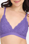 Rosaline City Hearts Double Layered Non Wired Medium Coverage Lace Bra - Passion Flower — thumbnail 4